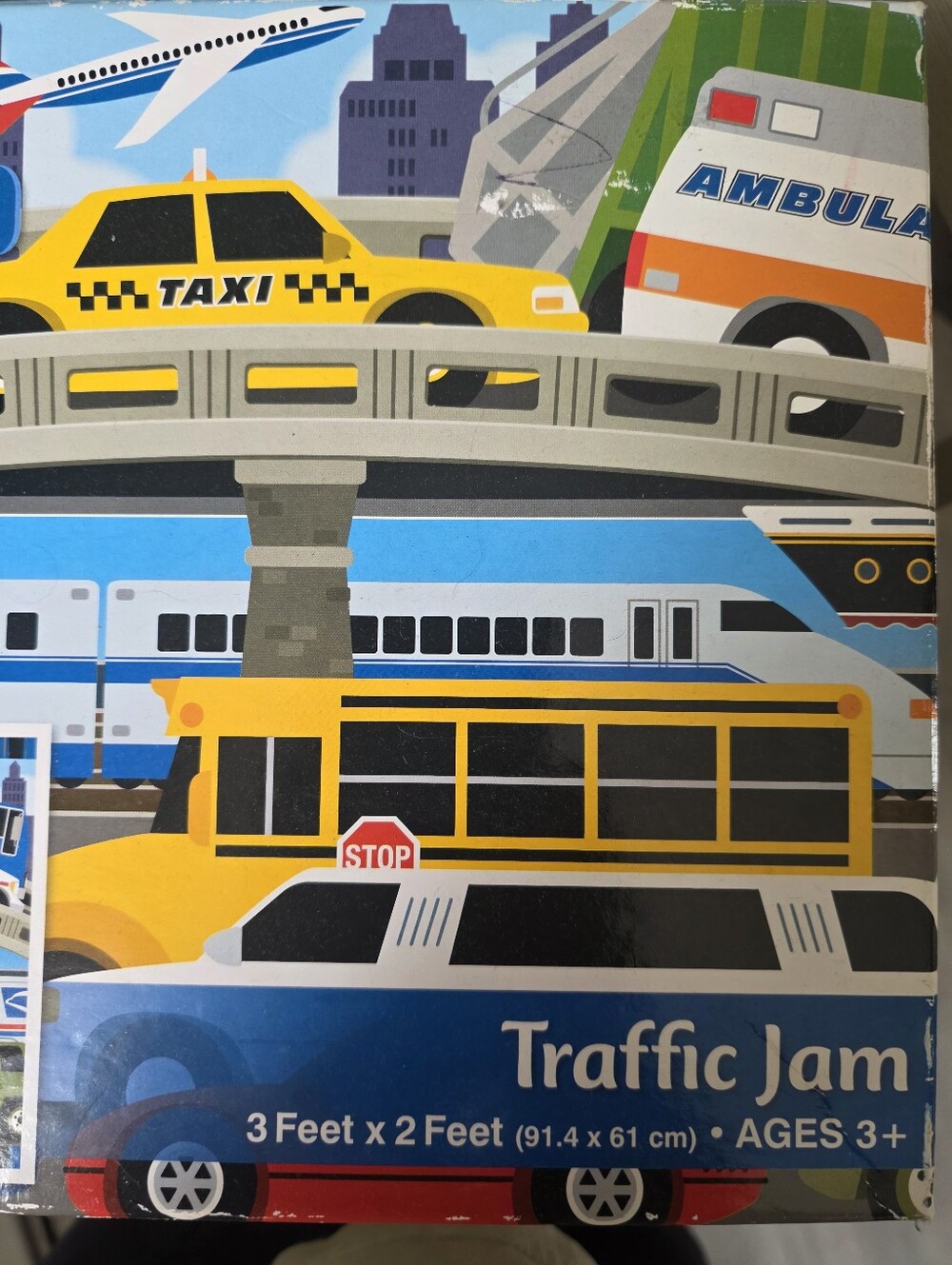 Melissa & Doug Bright Yellow Taxi & Traffic Puzzle 24 Piece - Picture 3 of 3